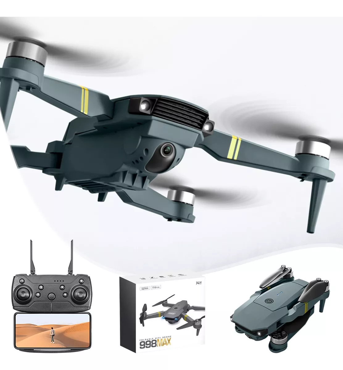 Drone 998max Motor Brusless Doble Camara 2 Baterias Estuche