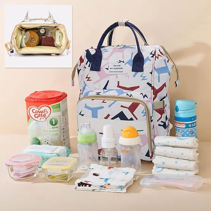 Pañalera Morral De Lujo Con Diseños Estampados Y Usb
