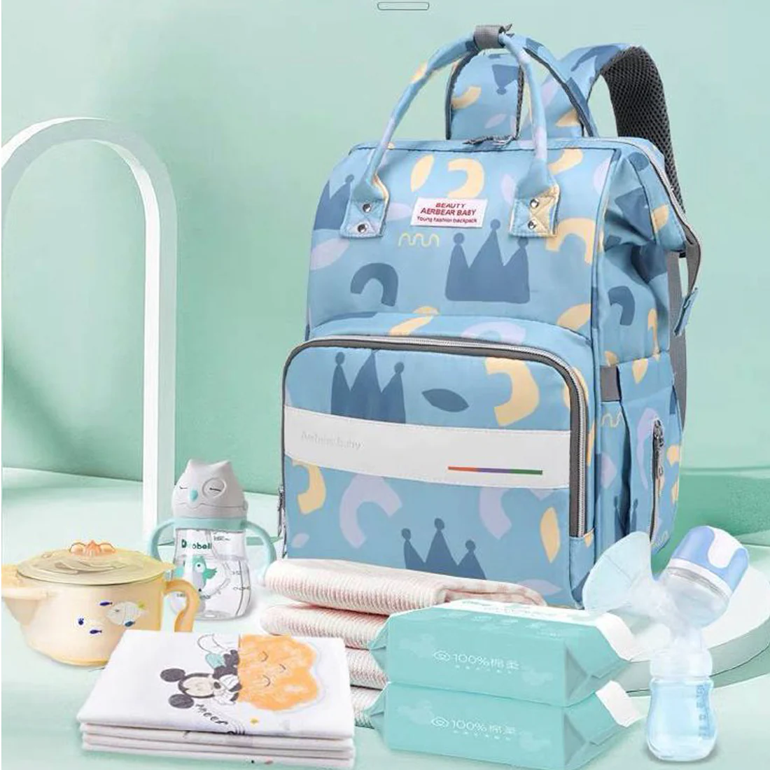 Pañalera Morral De Lujo Con Diseños Estampados Y Usb