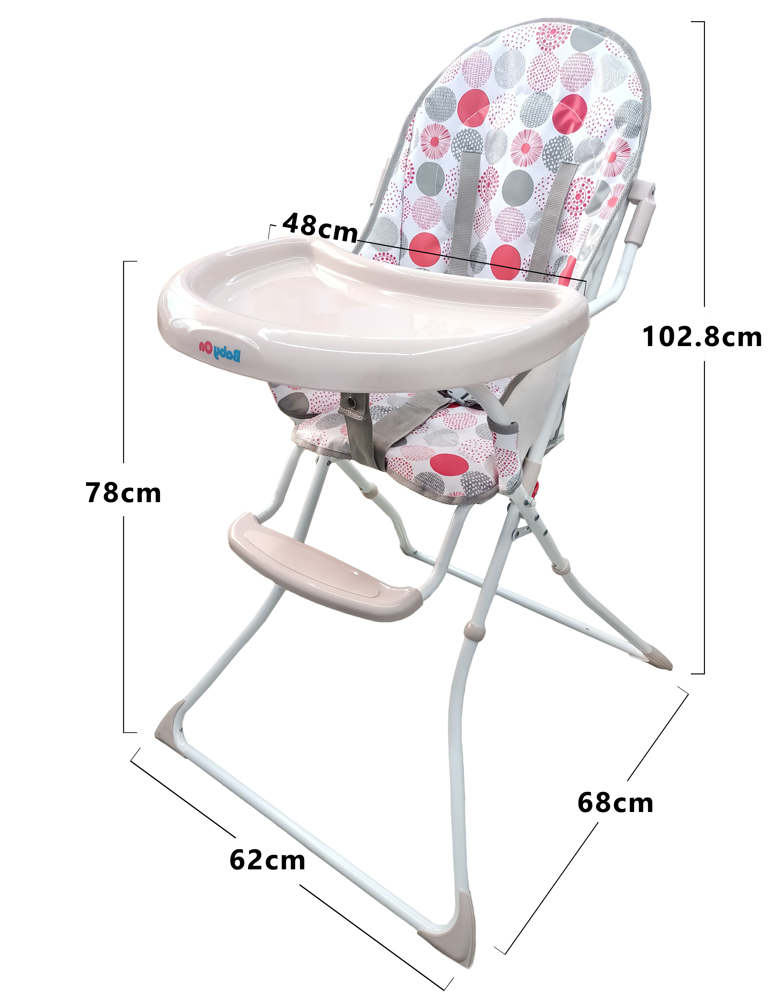 Silla Comedor Alimentación Bebe Niño Plegable Con Cinturón