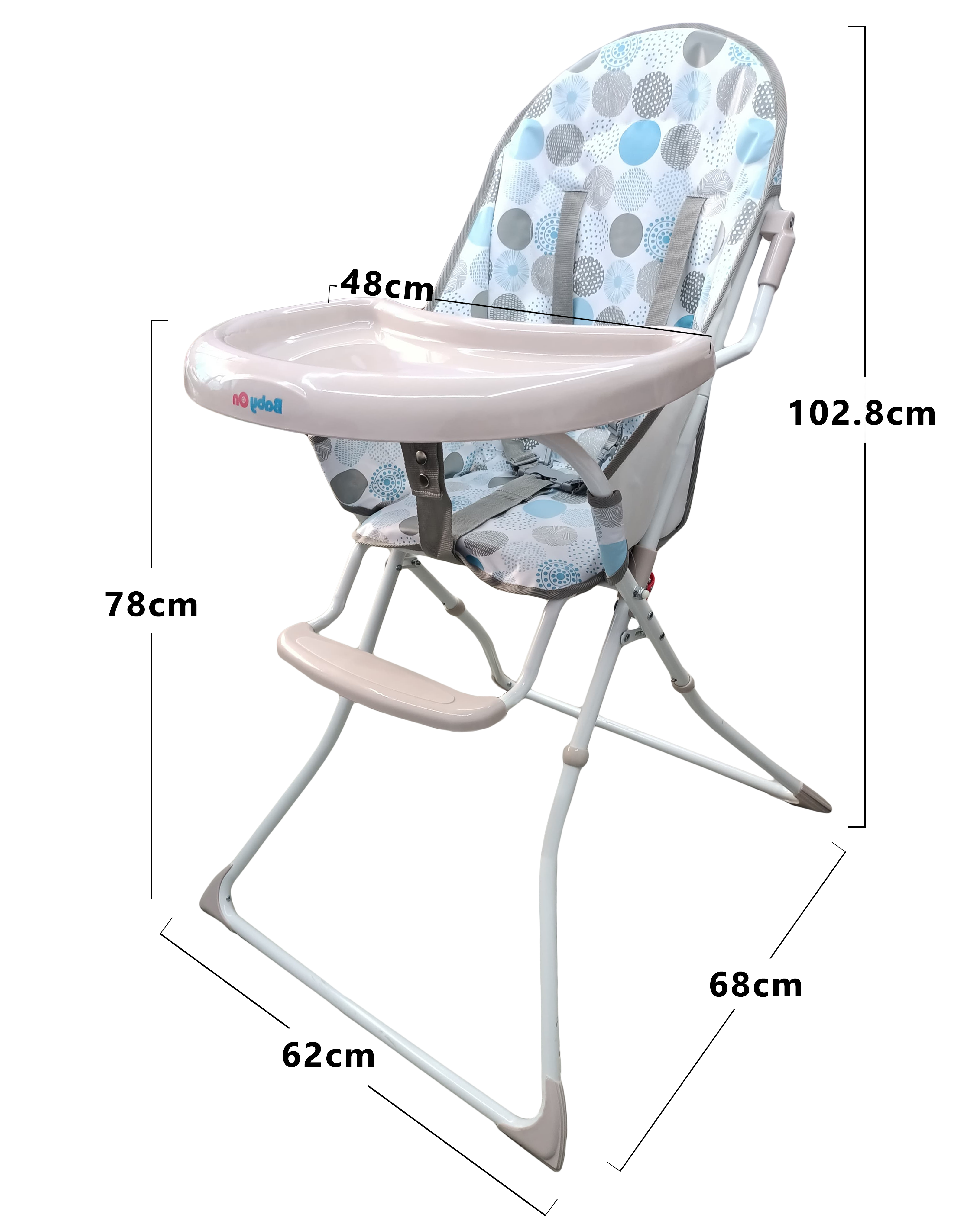 Silla Comedor Alimentación Bebe Niño Plegable Con Cinturón