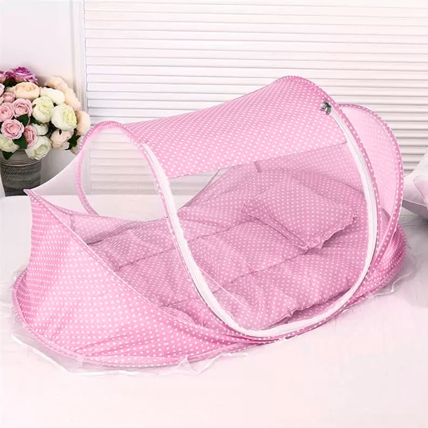 Mosquitero Cuna Portatil Para Bebes Colchonetita Y Almohada