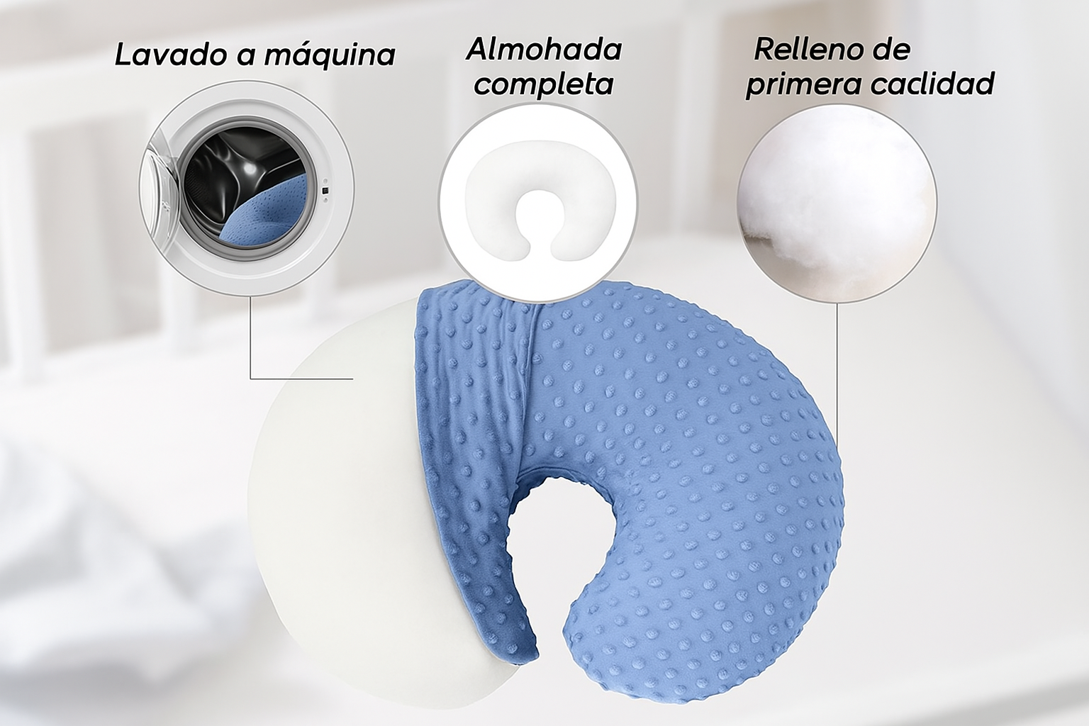 Almohada Cojin Materno De Lactancia Multiusos Ergonómico