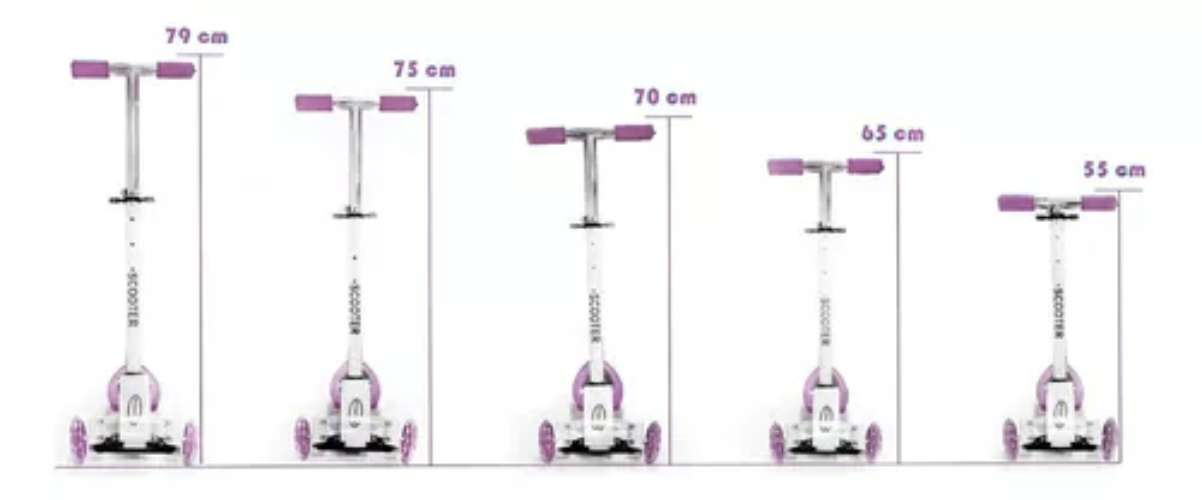 Patineta monopatín Scooter 4 Ruedas Plegable Aluminio