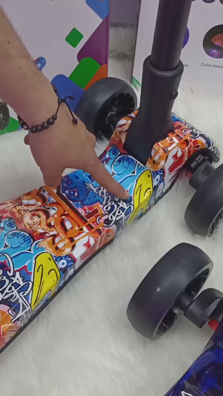 Patineta Scooter Con Humo Para Niños Bluetooth