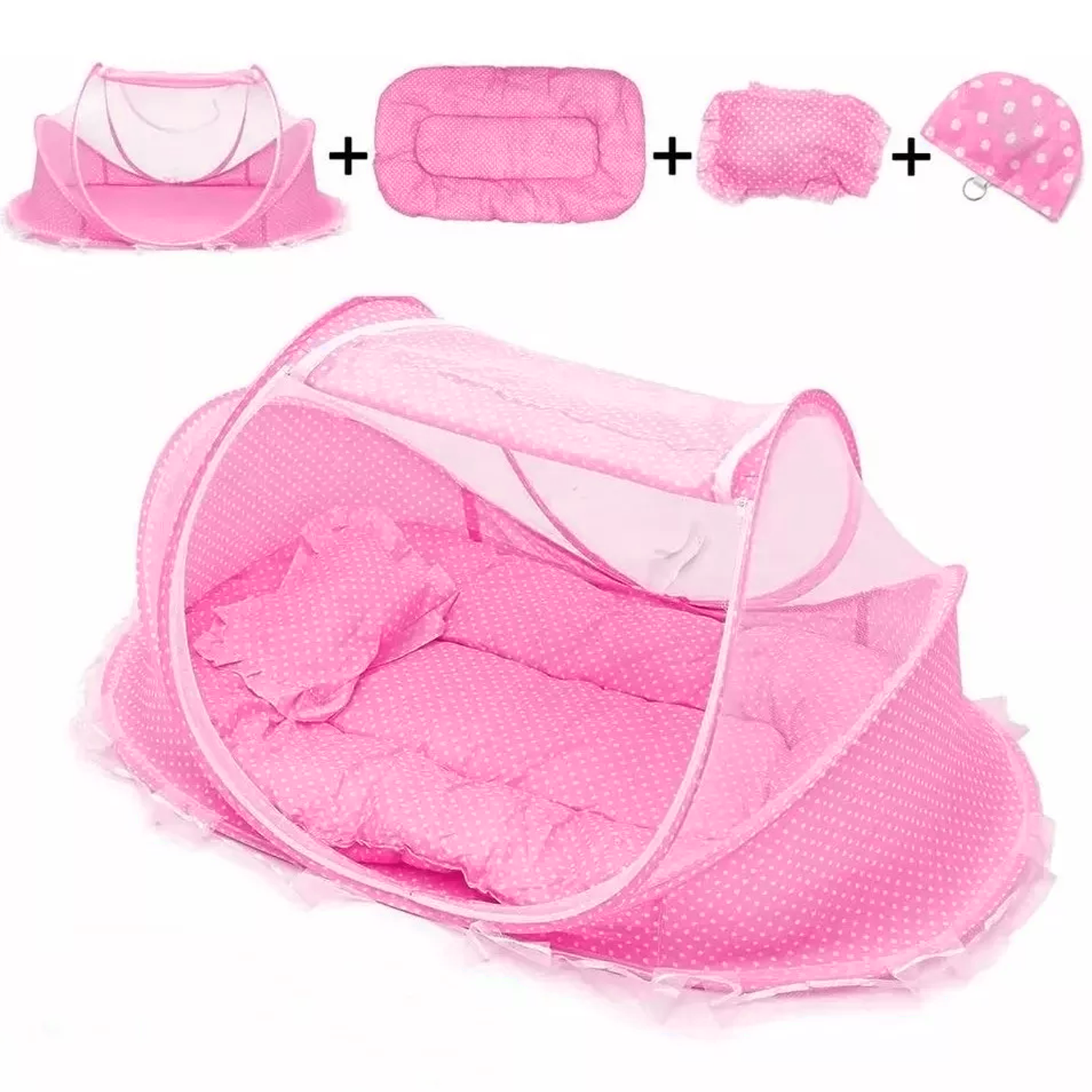 Mosquitero Cuna Portatil Para Bebes Colchonetita Y Almohada